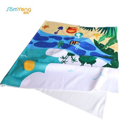 Custom Printed Sand Repellent Beach Towel Palm Tree For Surfing